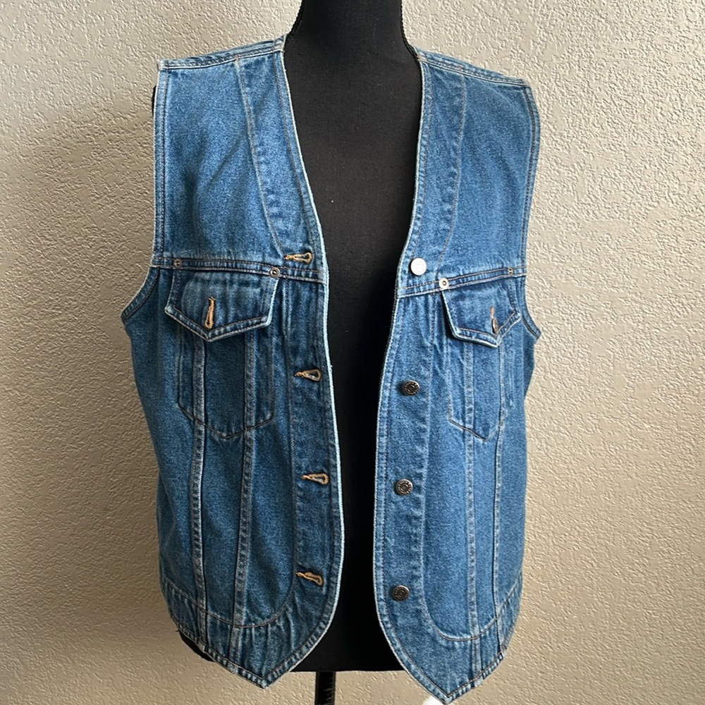 NWT Eddie Bauer vintage dead stock denim vest size S